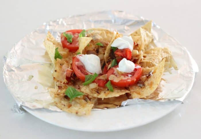 Tomato Basil Nachos from Living Well Kitchen 