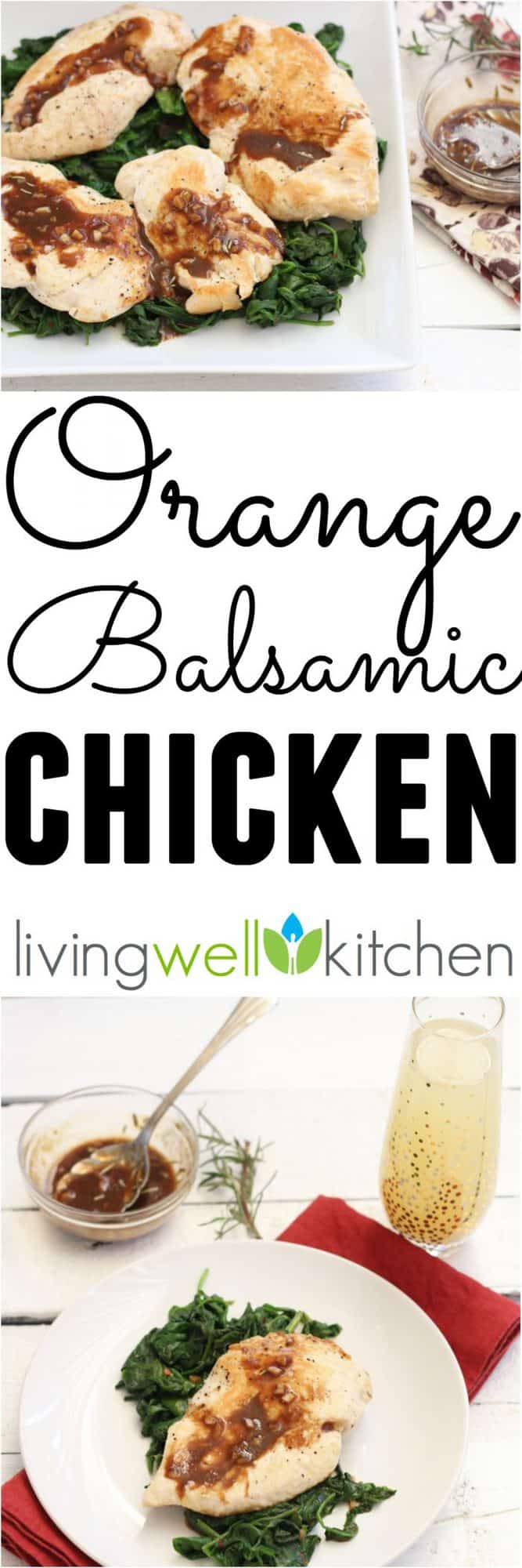 Liven up your chicken dish with this simple, one pot Orange Balsamic Chicken with Spinach from @memeinge filled with nutrients that's sweet, tangy and delicious. Gluten & dairy free