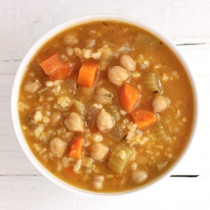 Lemon Chickpea and Rice Soup from Living Well Kitchen