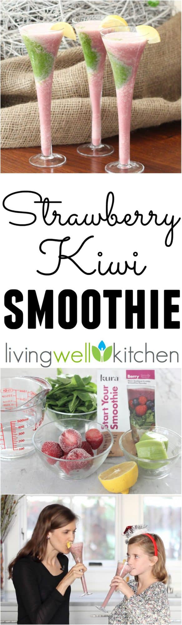 ad: Don't let the holiday rush keep you from filling your body with nourishing meals & snacks. This Strawberry Kiwi Smoothie recipe from @memeinge only has five ingredients and they all pack a nutritious punch! Great for a healthy breakfast or snack. Sponsored by @kuranutrition