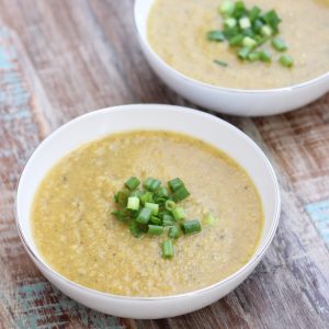 Roasted Garlic Cauliflower Soup from Living Well Kitchen