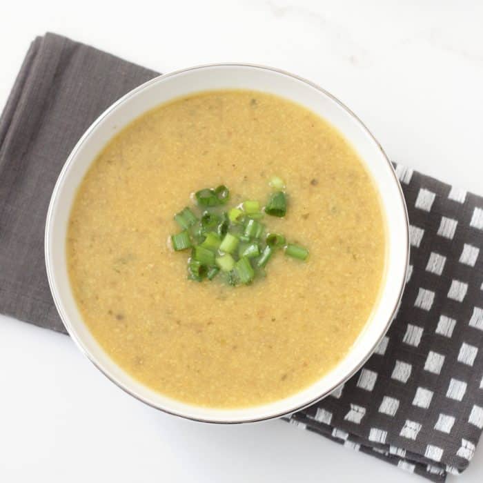 Roasted Garlic Cauliflower Soup from Living Well Kitchen