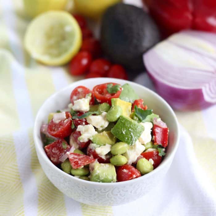 Edamame Feta Salsa from Living Well Kitchen