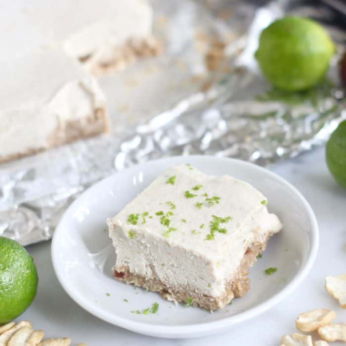 key limes, small plate with Key Lime Pie Bar