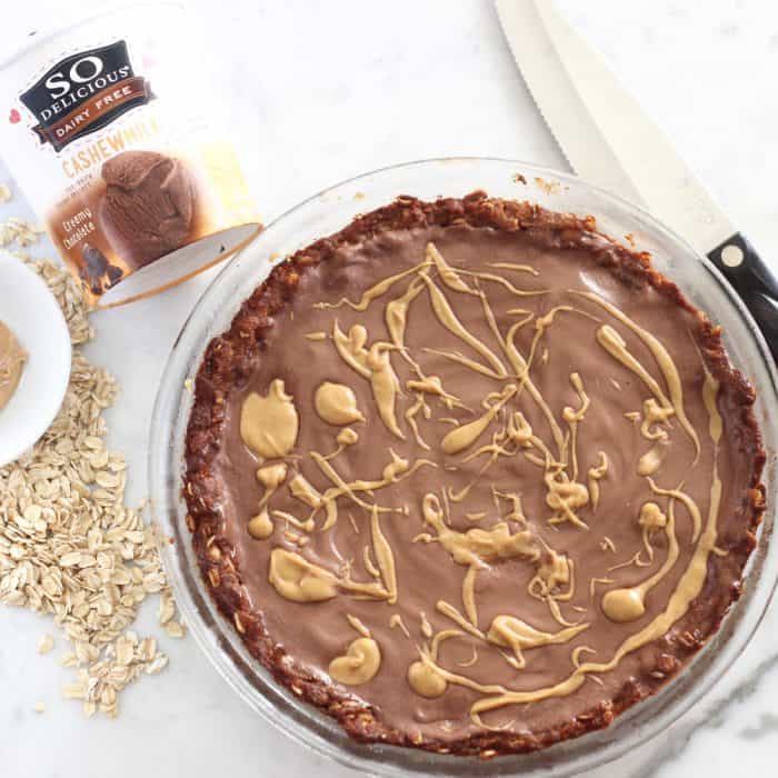 Peanut Butter Chocolate Ice Cream Pie from Living Well Kitchen