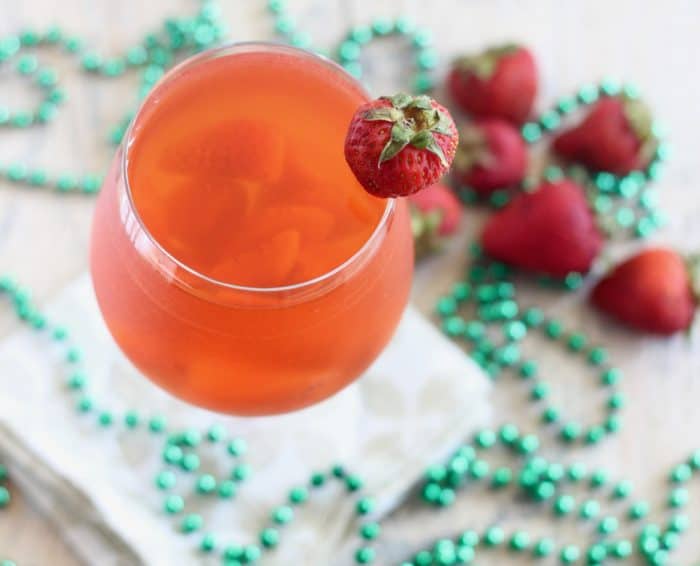 Strawberry Kombucha Sangria from Living Well Kitchen