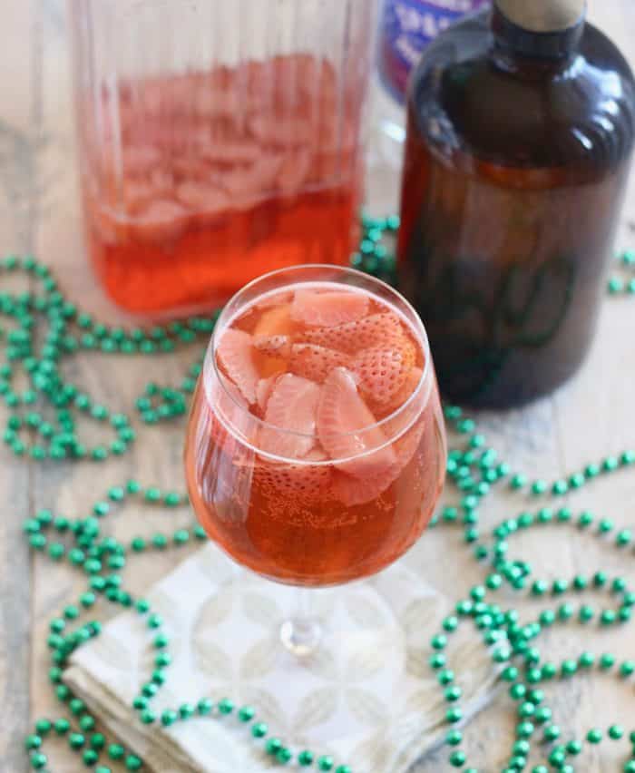 Strawberry Kombucha Sangria from Living Well Kitchen