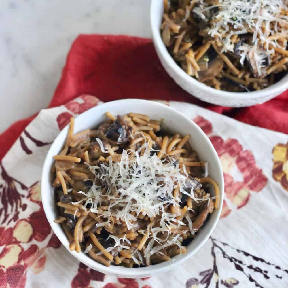 Truffle Pasta with Mushrooms from Living Well Kitchen