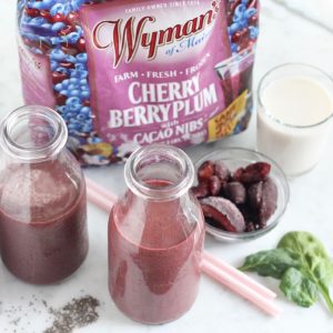 Chocolate Cherry Berry Plum Smoothie from Living Well Kitchen