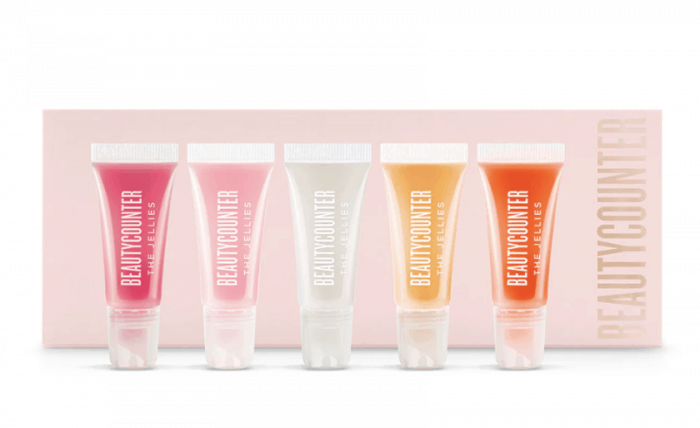 five tubes of lip gloss