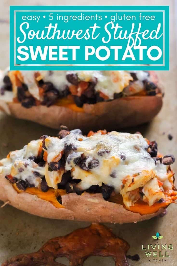 5 Ingredient Easy Mexican Stuffed Sweet Potato (budget friendly)